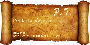 Pott Terézia névjegykártya
